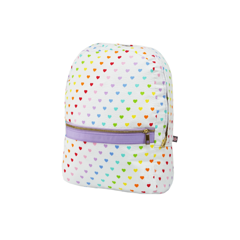 Tiny Hearts Seersucker Small Backpack - Twinkle Twinkle Little One