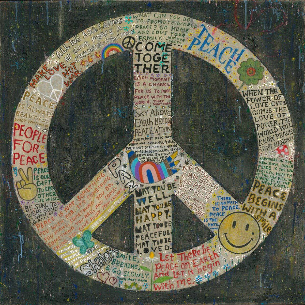 Peace Grey Framed Art Print