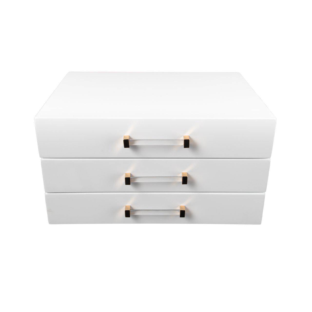 White Kendall High-Gloss Jewelry Box - Twinkle Twinkle Little One