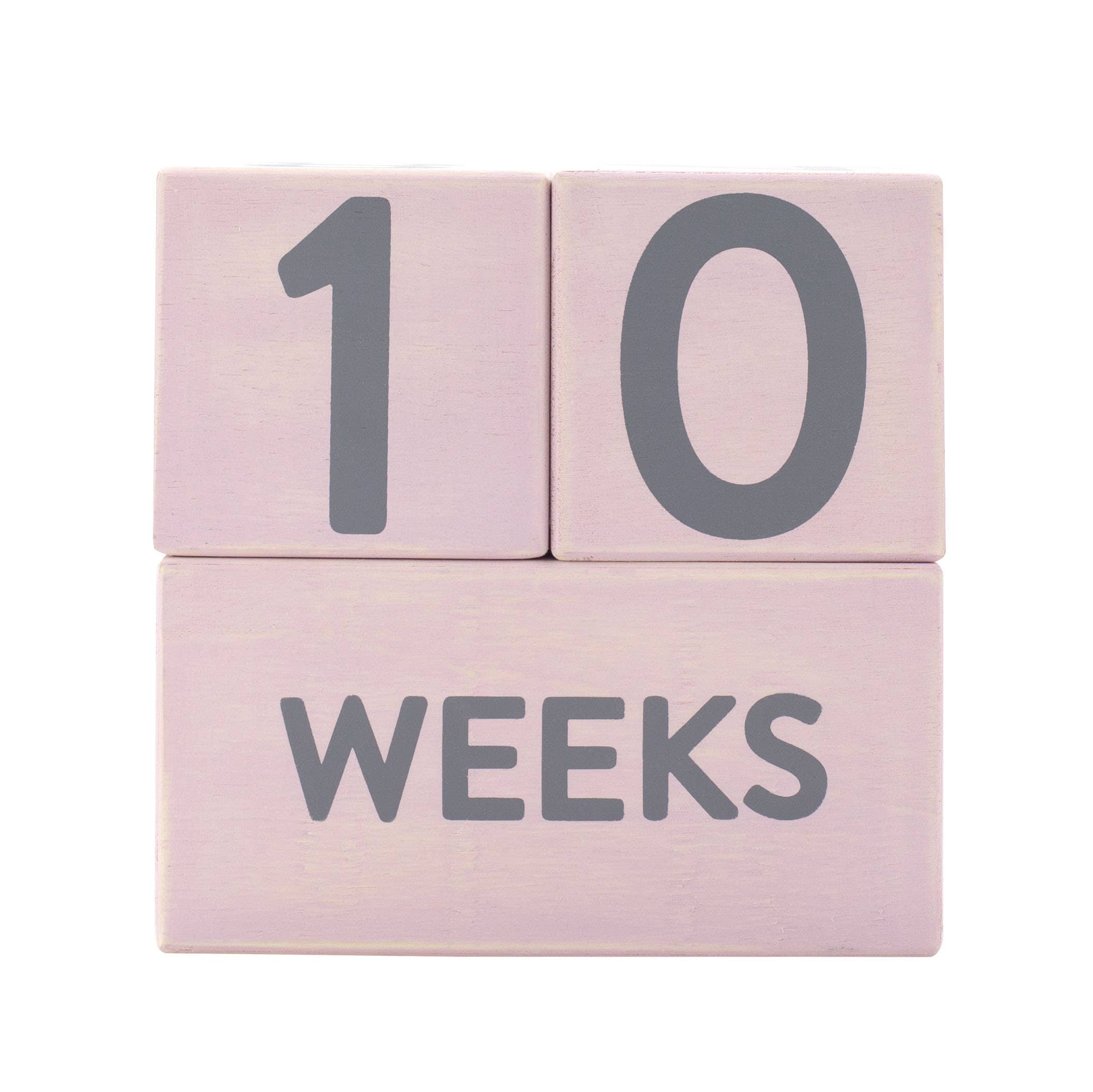 Pink Wooden Milestone Age Blocks - Twinkle Twinkle Little One