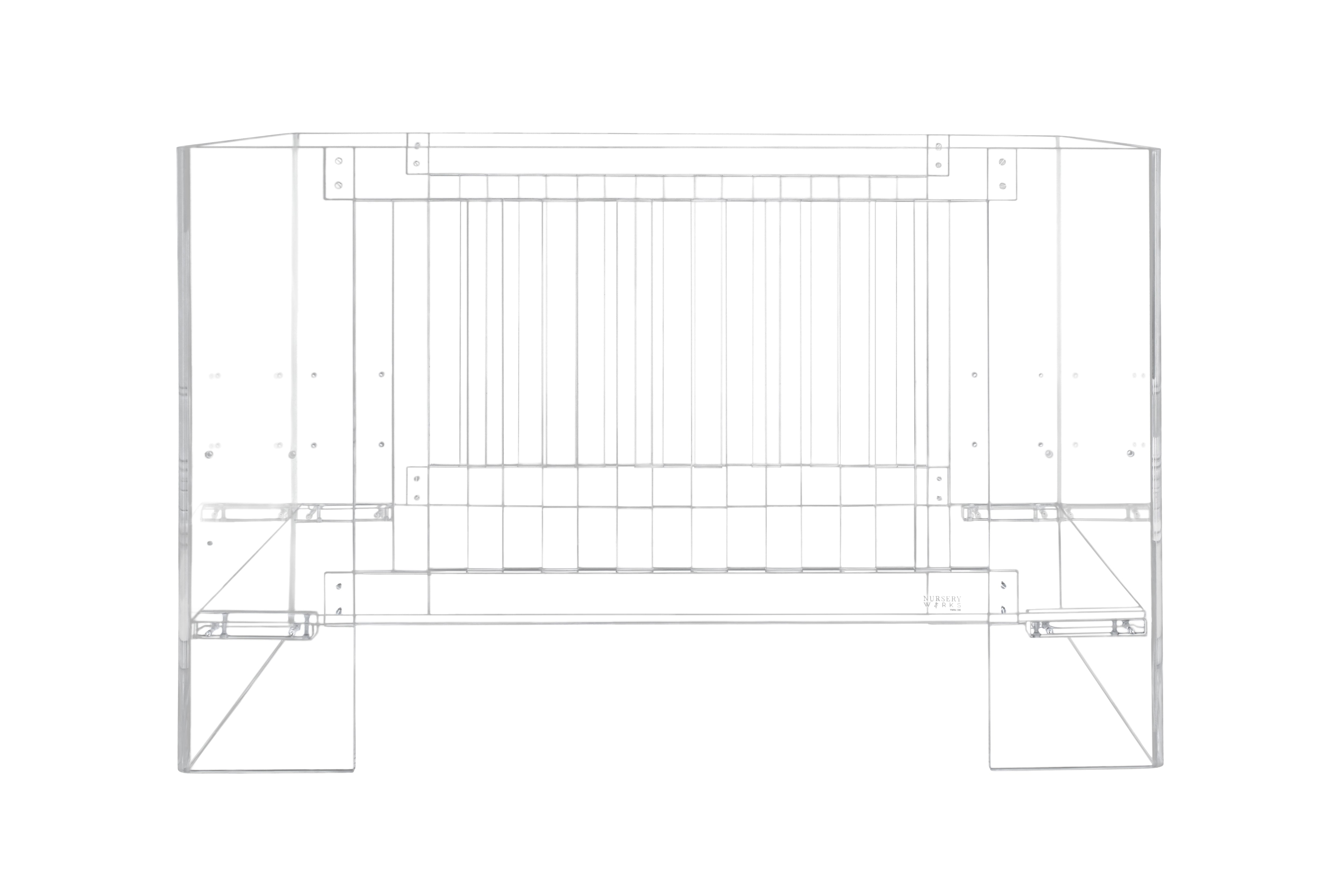 Nursery Works Vetro Crib in Clear Acrylic - Twinkle Twinkle Little One