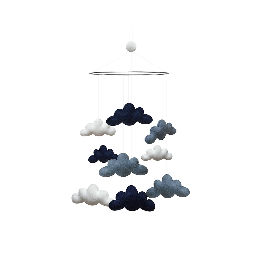 Blue & White Cloud Mobile - Twinkle Twinkle Little One