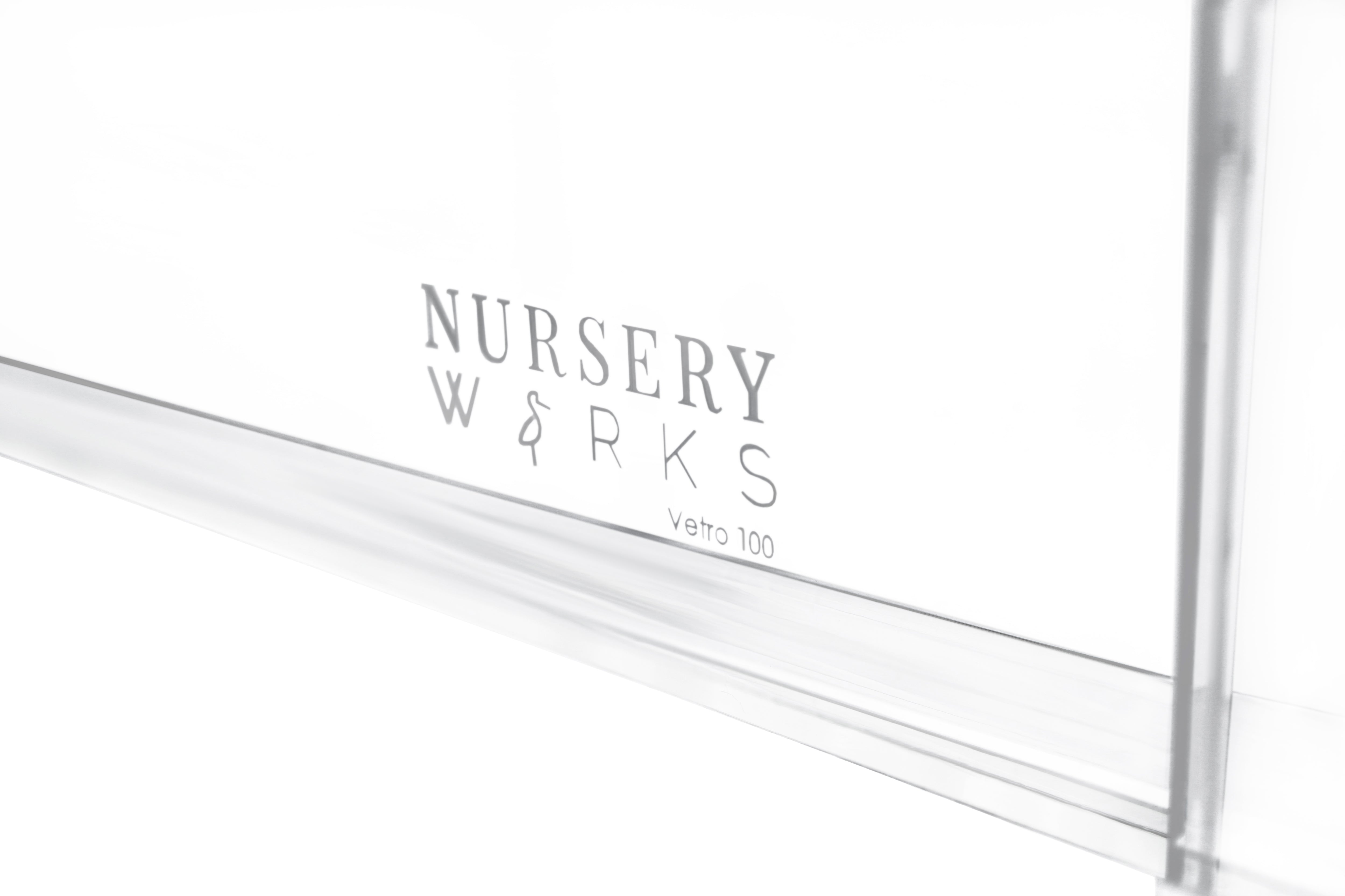 Nursery Works Vetro Crib in Clear Acrylic - Twinkle Twinkle Little One