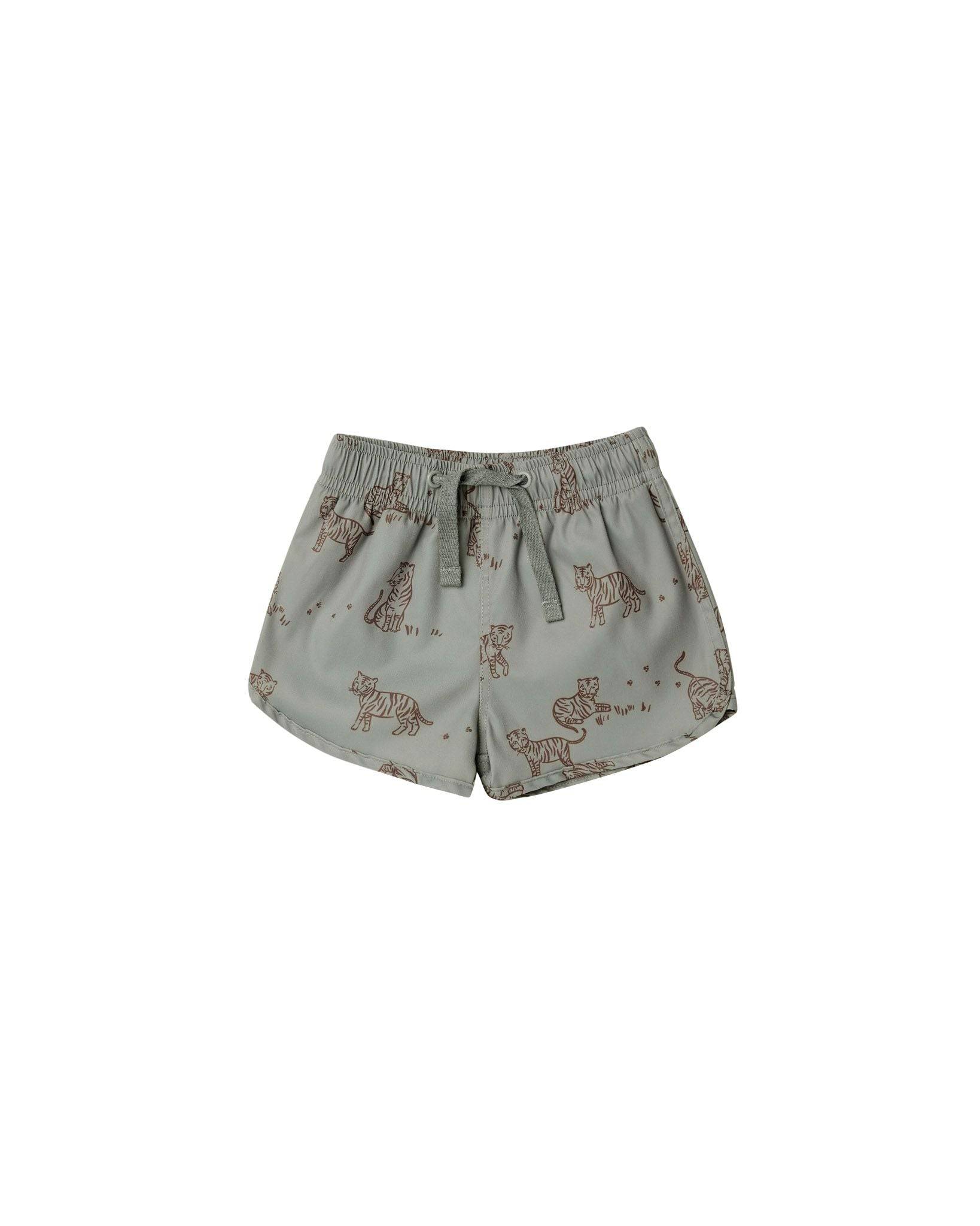 Rylee + Cru Leopard Swim Trunk - Twinkle Twinkle Little One