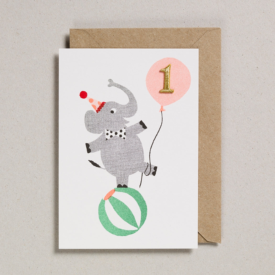 Happy 1st Birthday Elly Confetti Pets Card - Twinkle Twinkle Little One