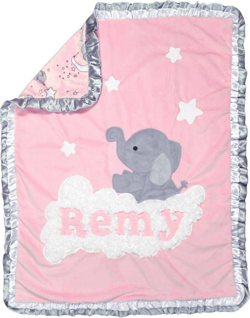 Personalized Appliqué Crib Blanket - Twinkle Twinkle Little One