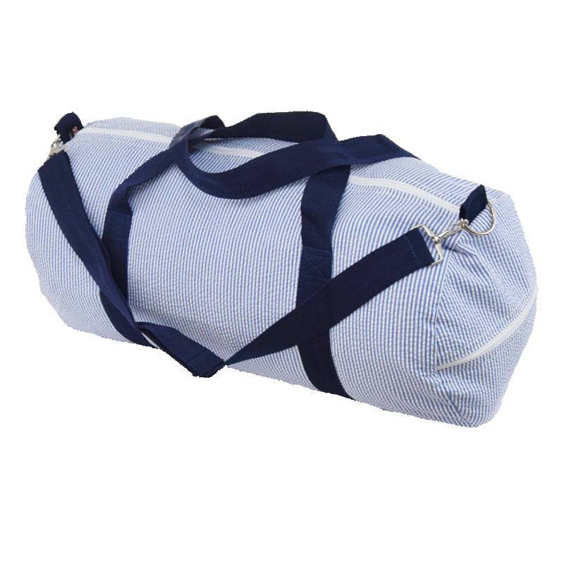 Navy Seersucker Weekend Duffel - Twinkle Twinkle Little One