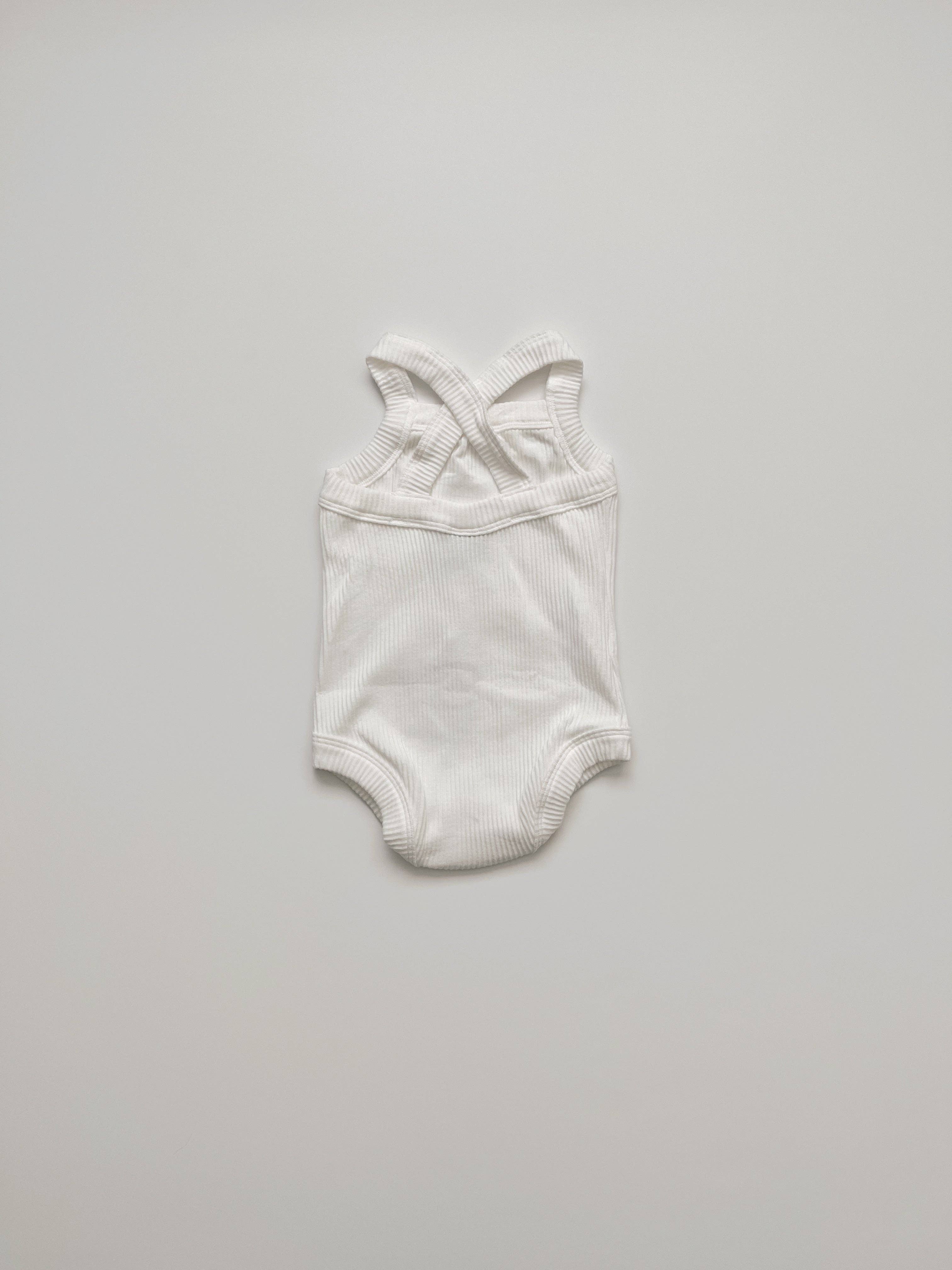 White Ribbed Tank Bodysuit - Twinkle Twinkle Little One