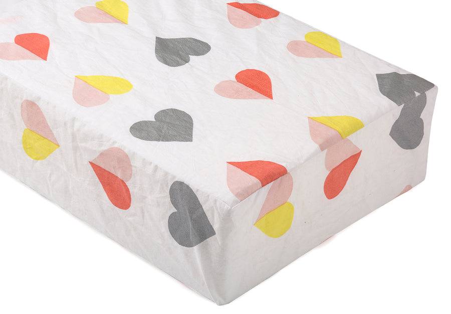 Hearts Crib Sheet - Twinkle Twinkle Little One