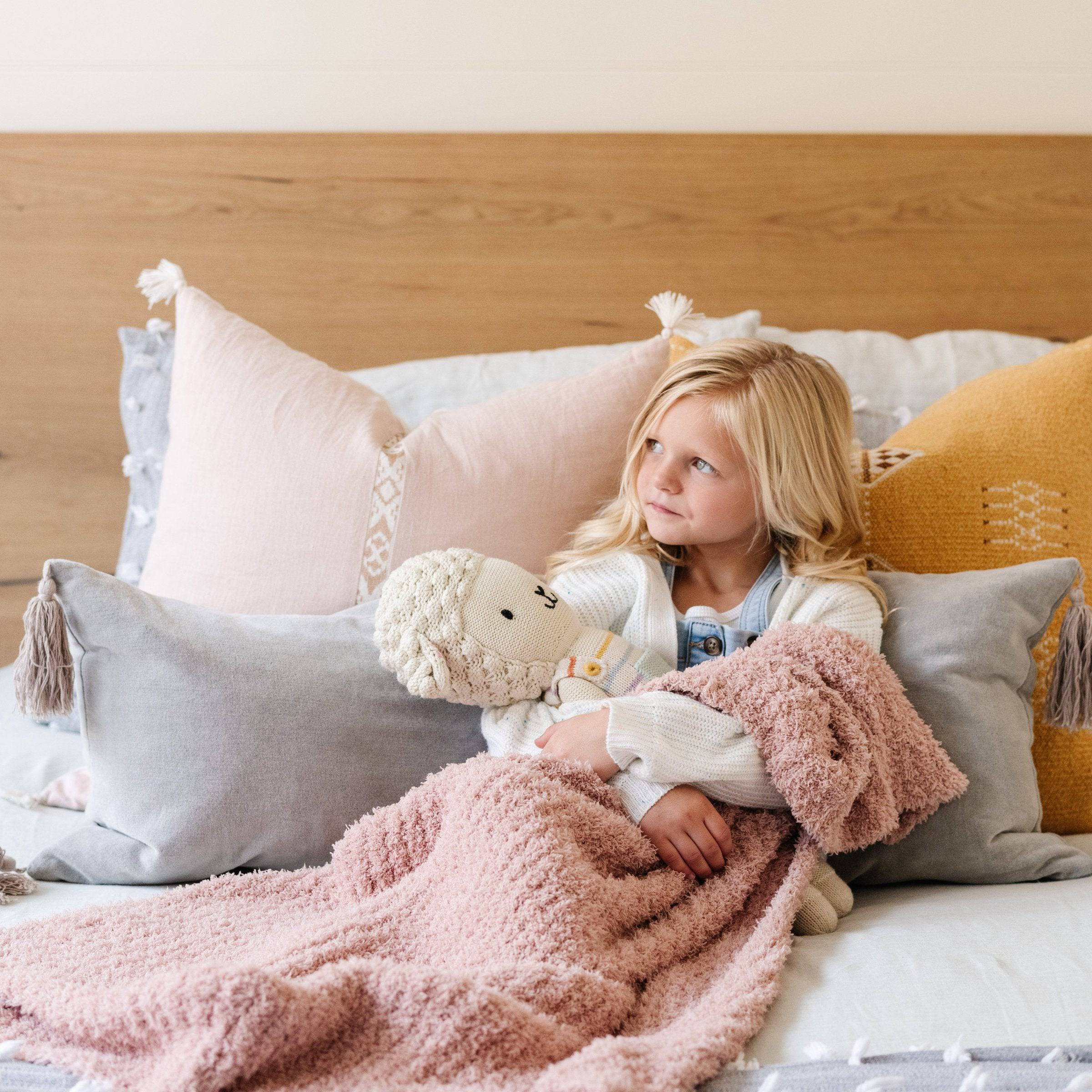 Cameo Ribbed Bamboni Receiving Blanket - Twinkle Twinkle Little One