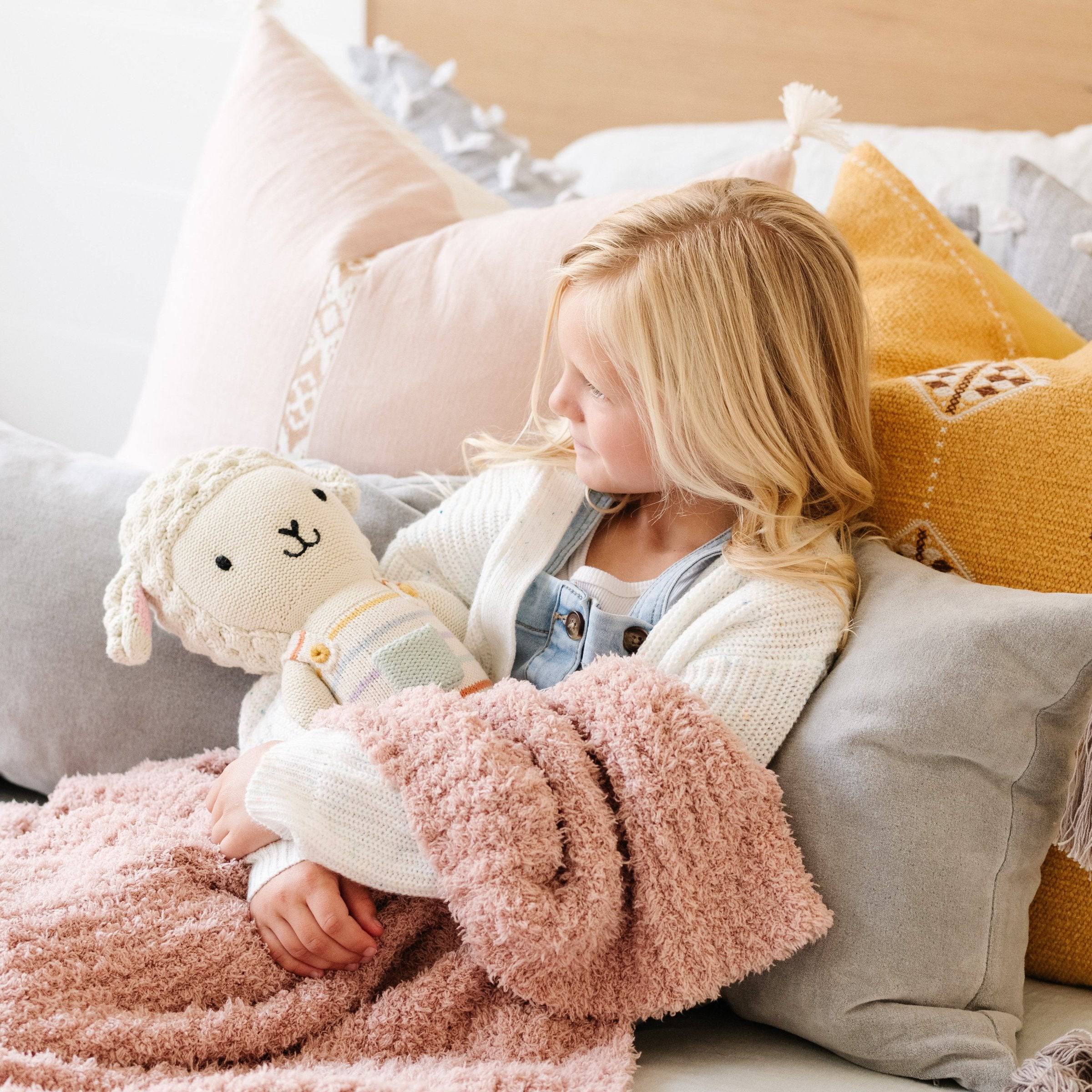 Cameo Ribbed Bamboni Receiving Blanket - Twinkle Twinkle Little One