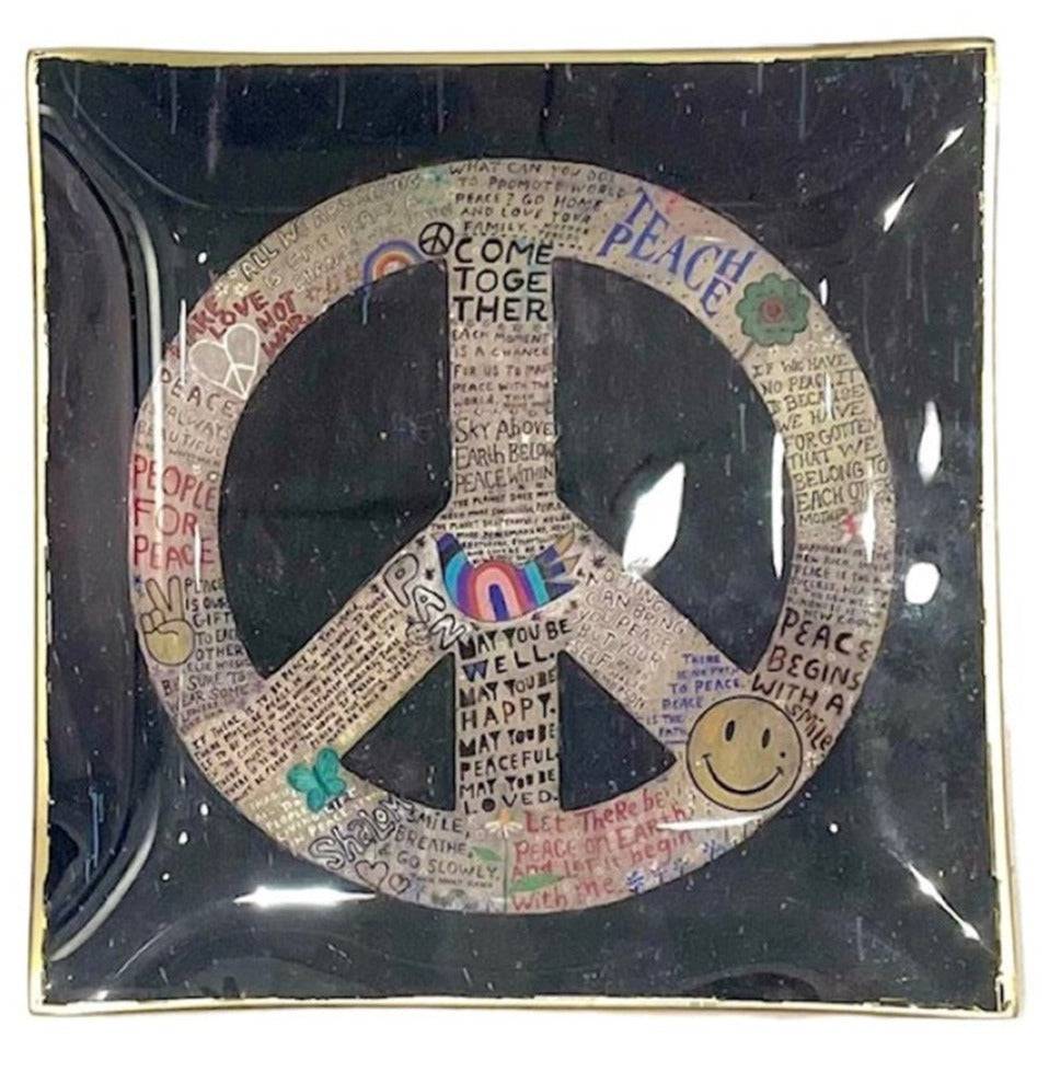 Large Square Decoupage Plate - Twinkle Twinkle Little One