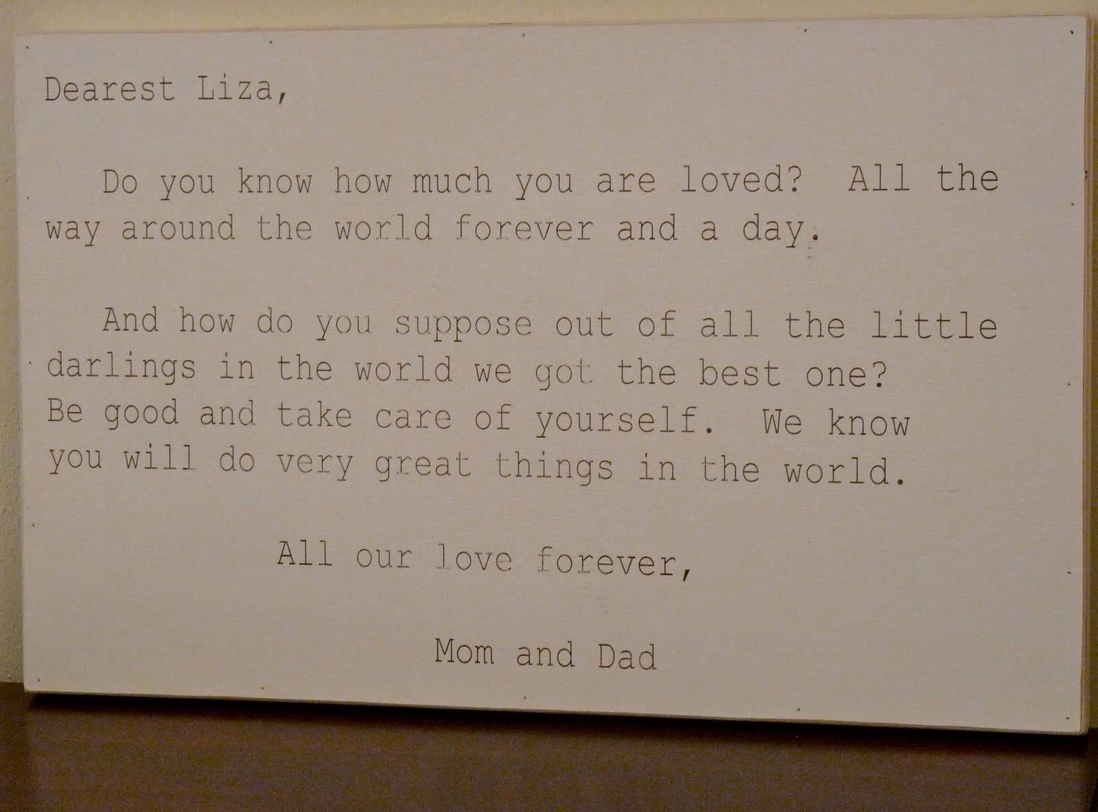 Custom Love Letter Art Piece