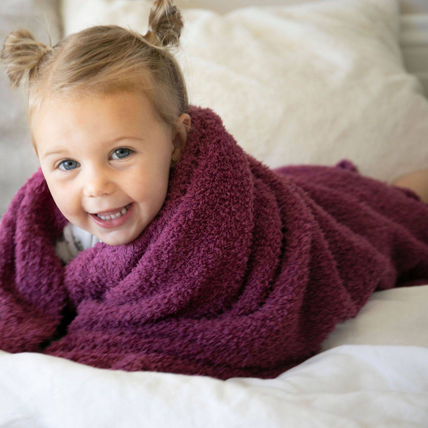 Deep Rose Bamboni Receiving Blanket - Twinkle Twinkle Little One