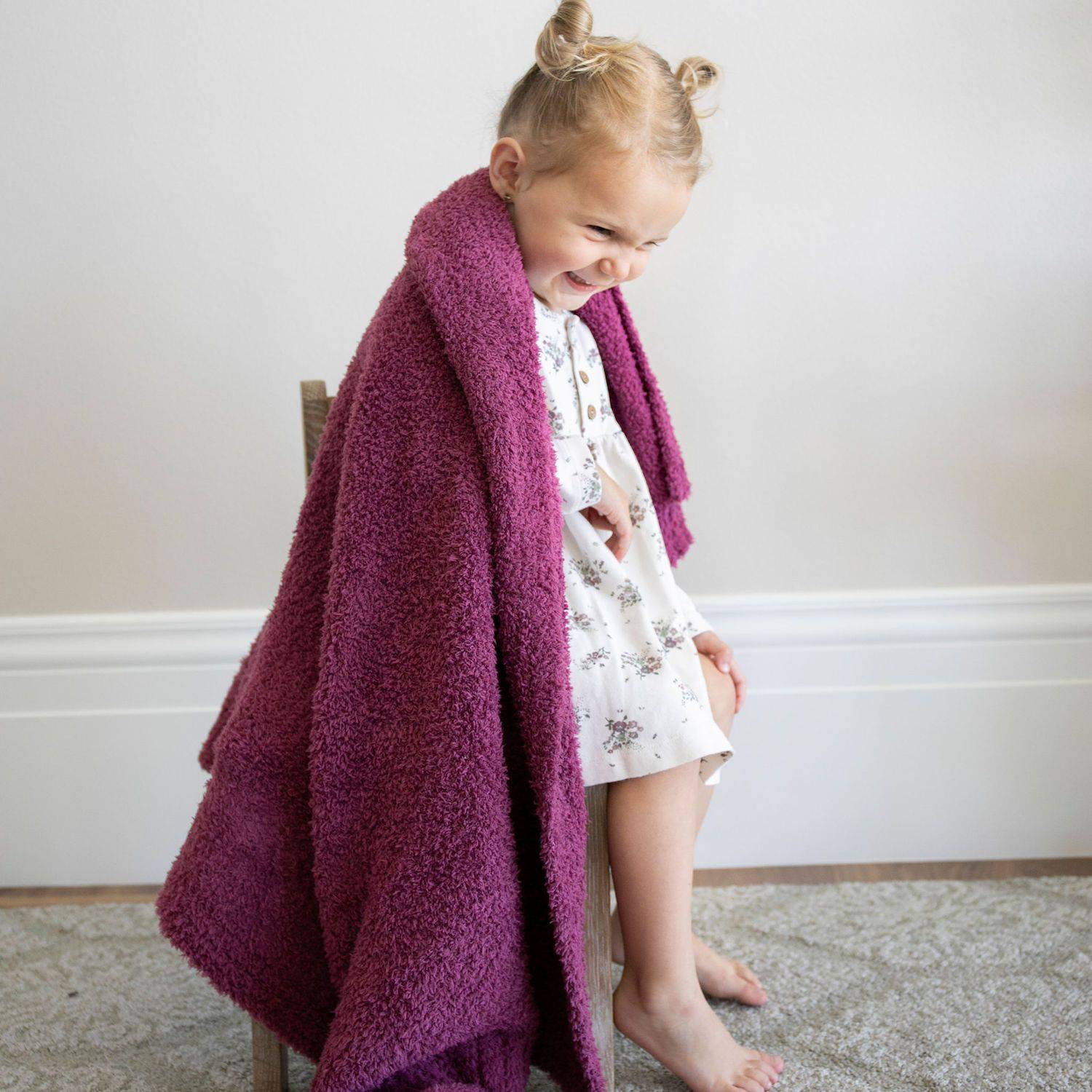 Deep Rose Bamboni Receiving Blanket - Twinkle Twinkle Little One