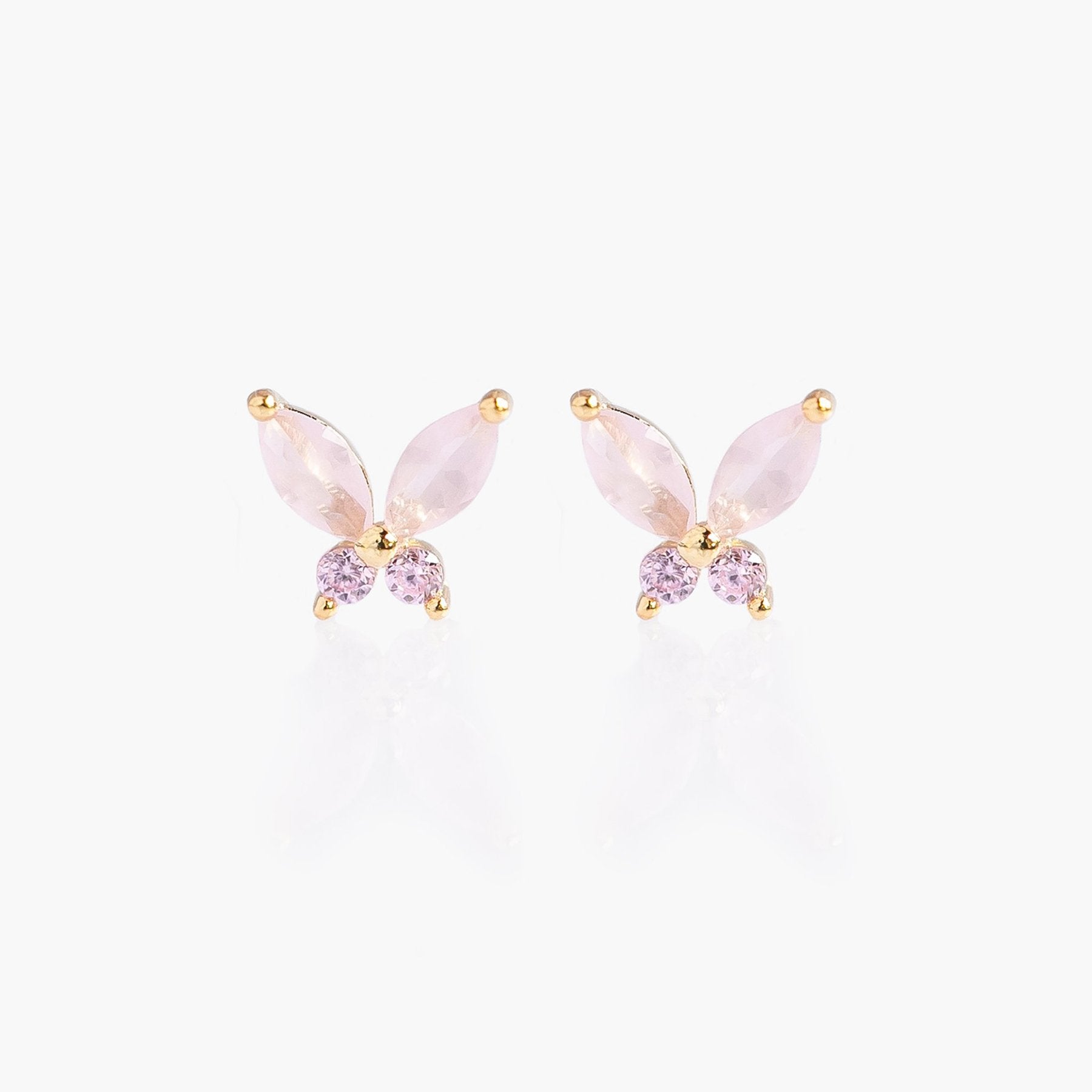 Baby Pink Mari Studs - Gold - Twinkle Twinkle Little One