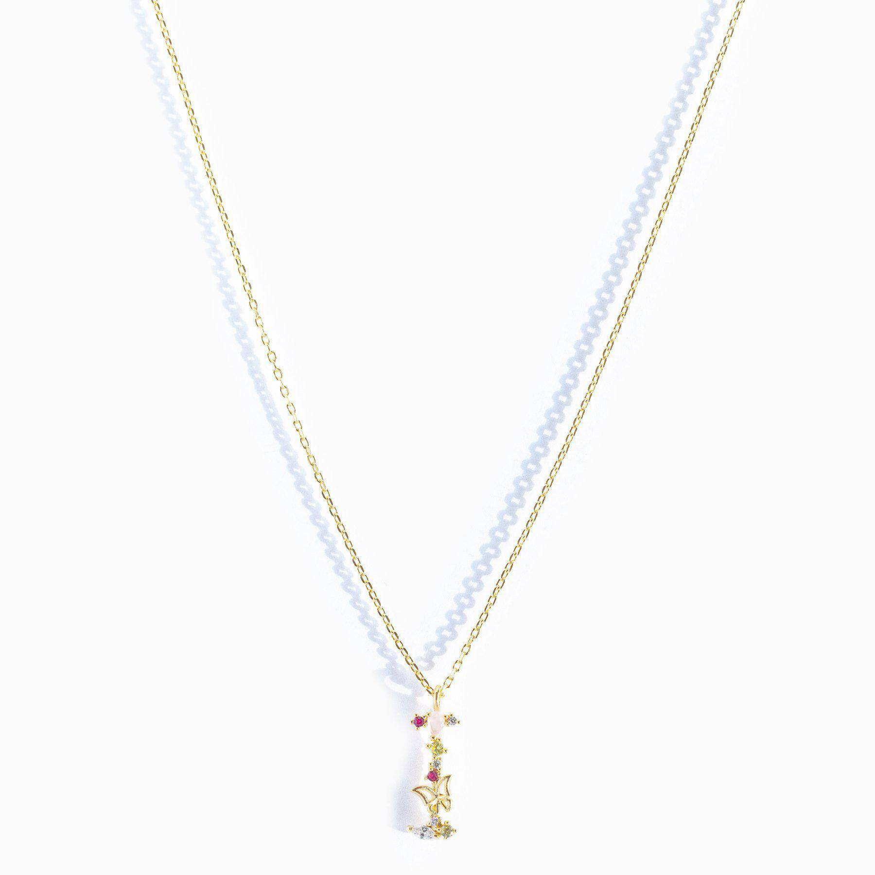 Flutterfly Stone Initial Necklace - Gold - Twinkle Twinkle Little One