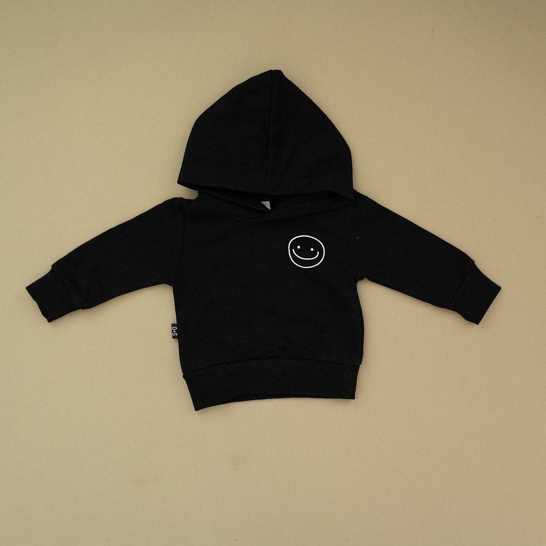 Happy Hoodie - Black - Twinkle Twinkle Little One