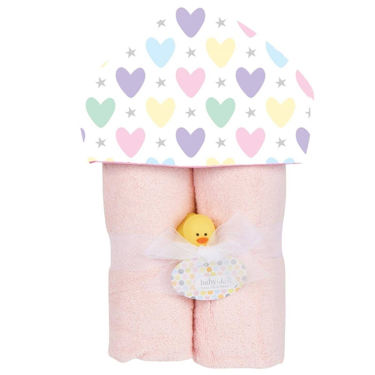 Hearts & Stars Deluxe Hooded Towel - Twinkle Twinkle Little One