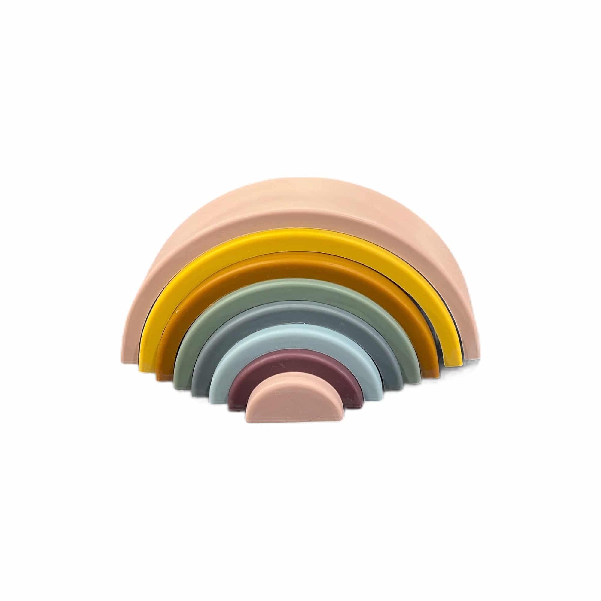 Large Silicone Dusty Rainbow Stacker Puzzle Toy - Twinkle Twinkle Little One