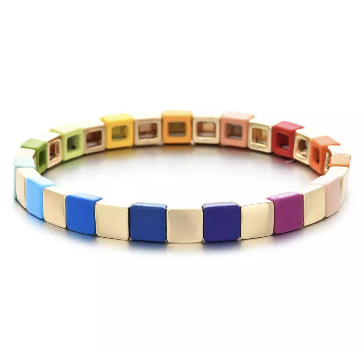 Stretchy Tile Multi-Color Bracelet - Twinkle Twinkle Little One
