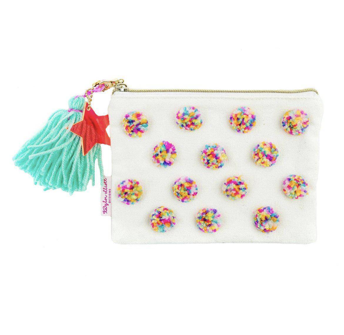 Multi-Colored Pom Pom Pouch - Twinkle Twinkle Little One