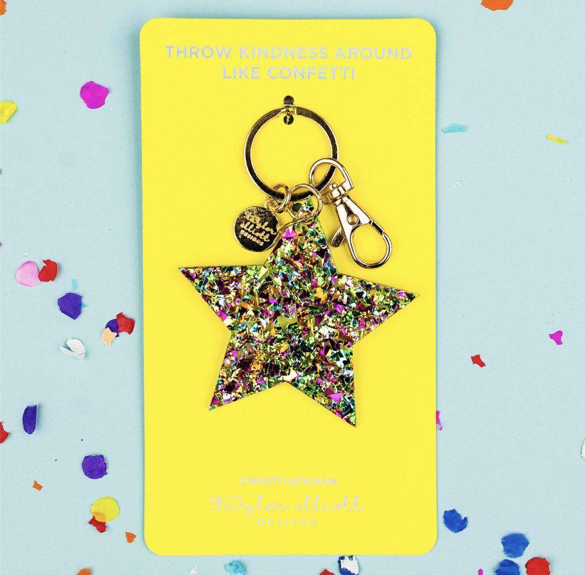 Confetti Acrylic Star Keychain & Purse Clip - Twinkle Twinkle Little One