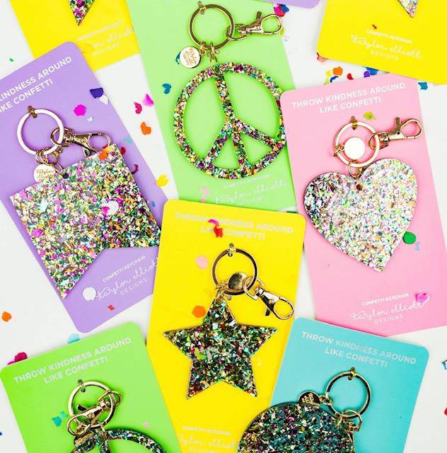 Confetti Acrylic Star Keychain & Purse Clip - Twinkle Twinkle Little One