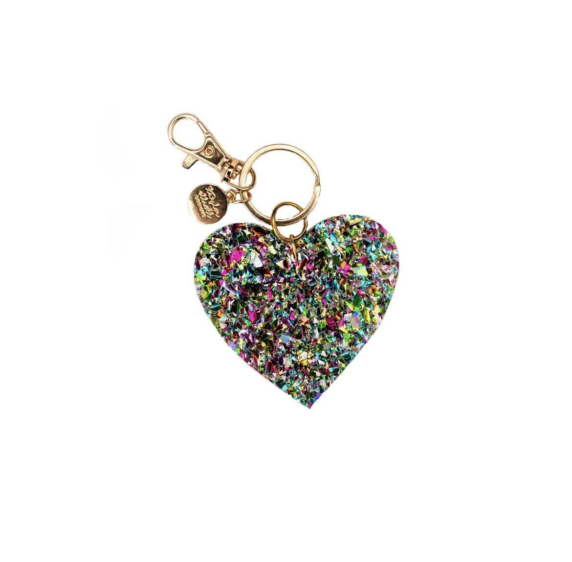 Taylor Elliott Acrylic Confetti Keychain, Heart