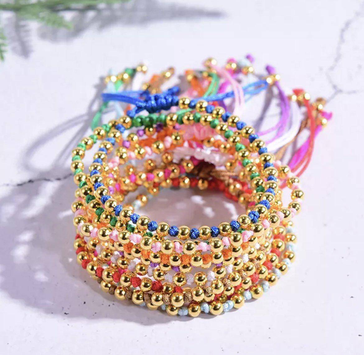 Gold Beaded Colorful Bracelet - Twinkle Twinkle Little One