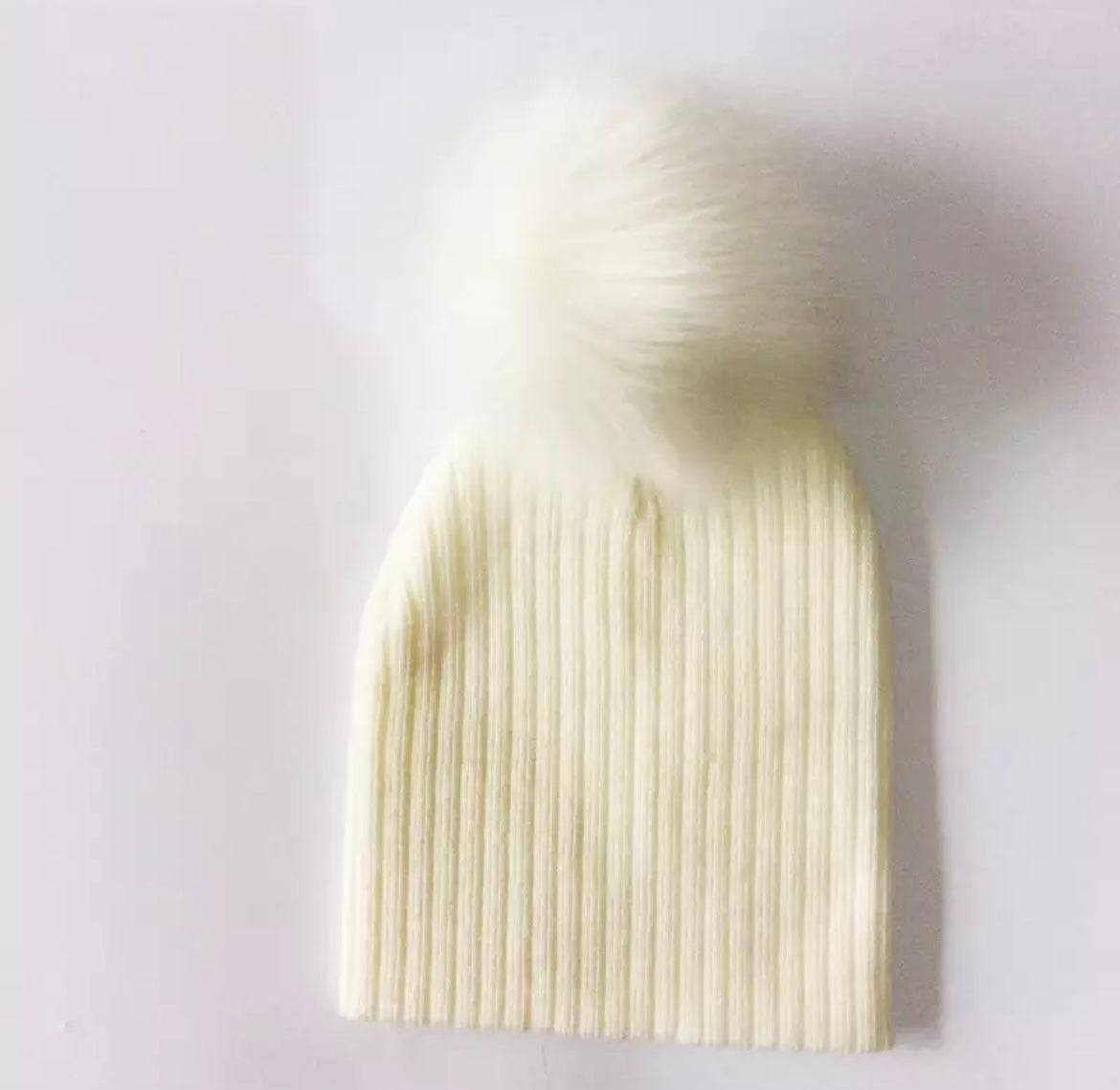 Ribbed Cotton Pom Hat - Twinkle Twinkle Little One