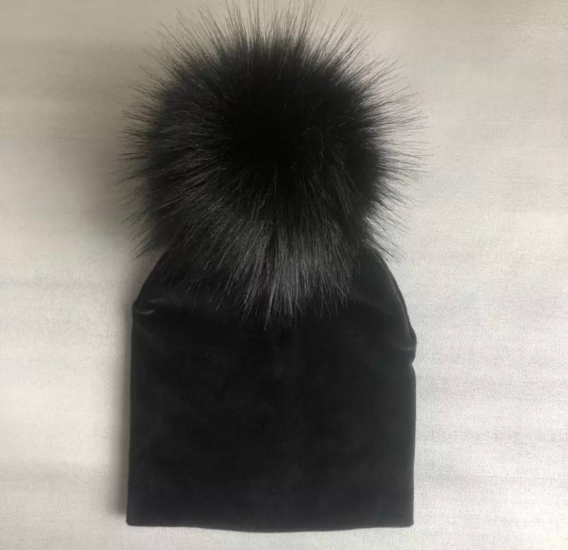 Velvet Pom Pom Hat - Twinkle Twinkle Little One