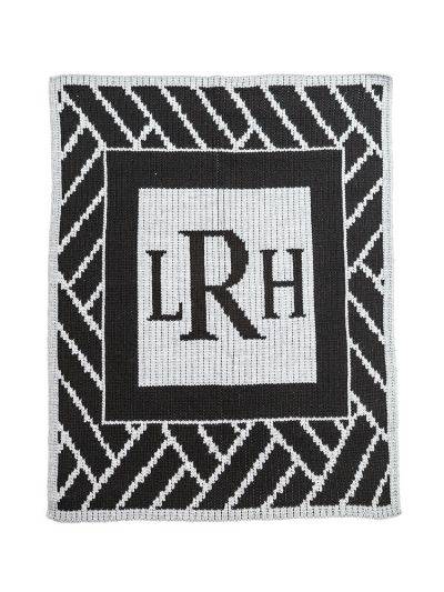 Modern Monogram Stroller Blanket - Twinkle Twinkle Little One