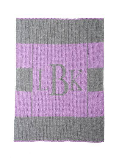 Multi Stripe Monogram Stroller Blanket - Twinkle Twinkle Little One