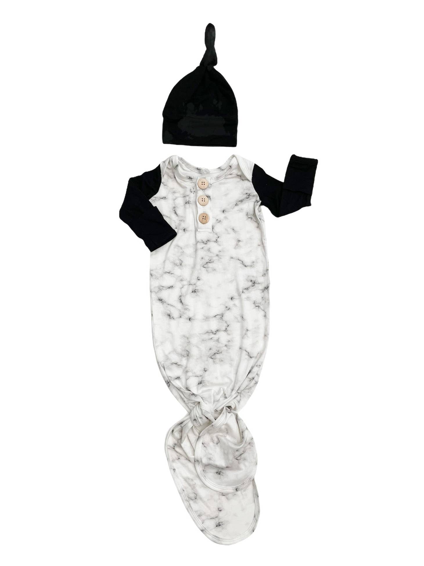Midnight Marble Knot Gown & Hat - Twinkle Twinkle Little One