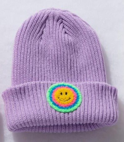 Purple Multi Smile Beanie - Twinkle Twinkle Little One