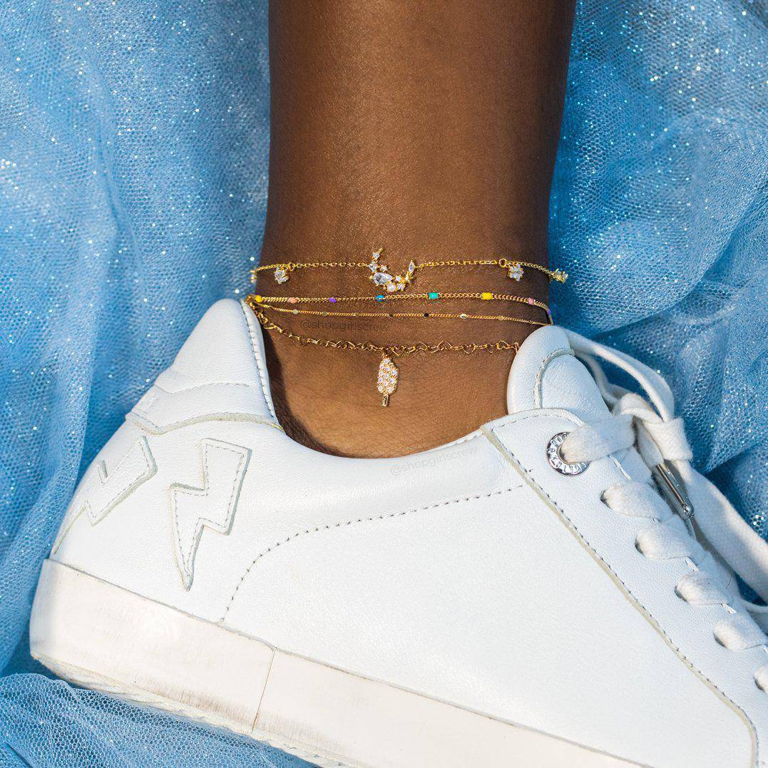 Neon Sorbet Anklet - Gold - Twinkle Twinkle Little One