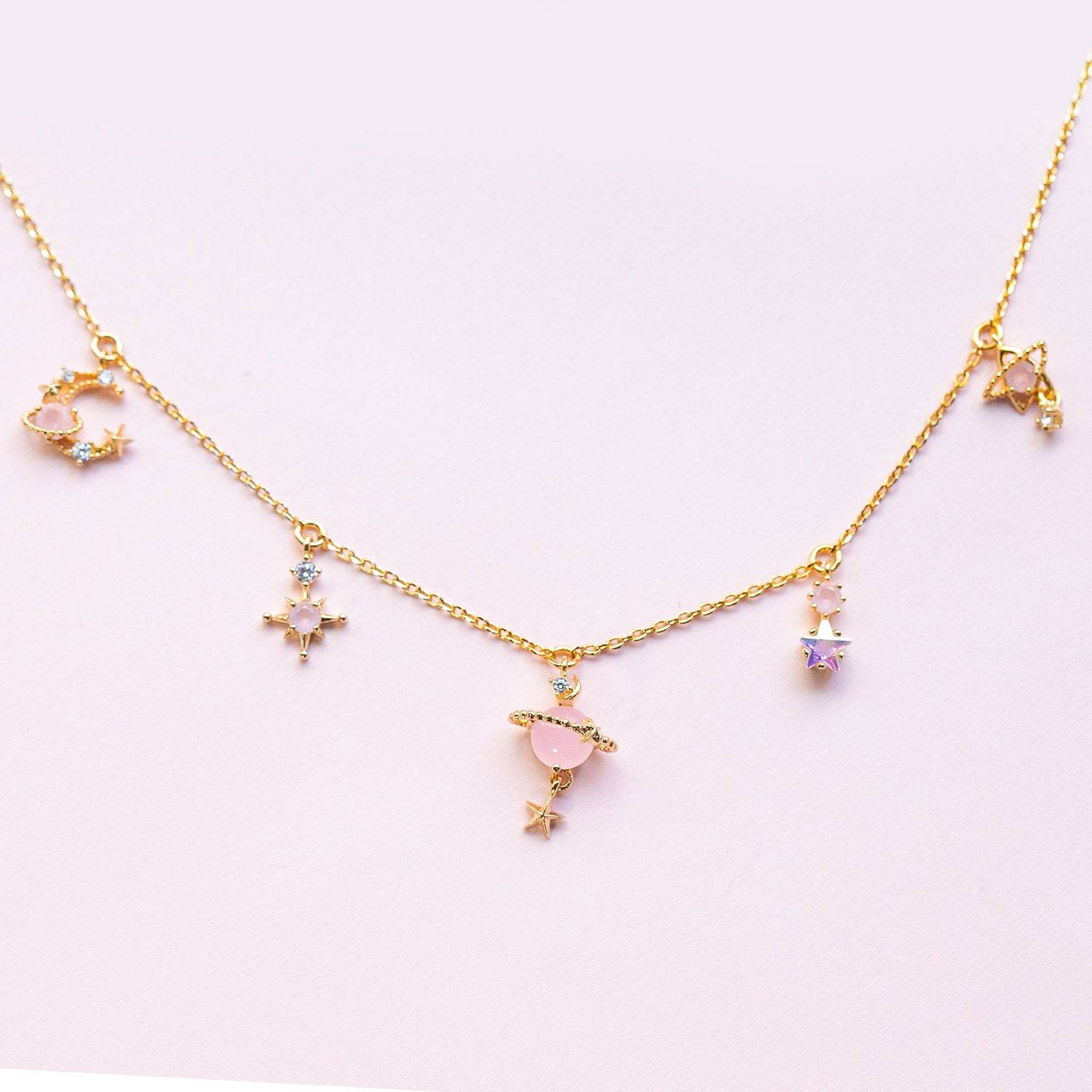 Pink Jupiter Choker - Gold - Twinkle Twinkle Little One