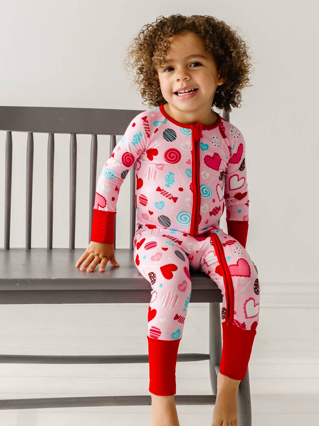 Little Sleepies Pink Sweet Valentine Bamboo Viscose Zippy