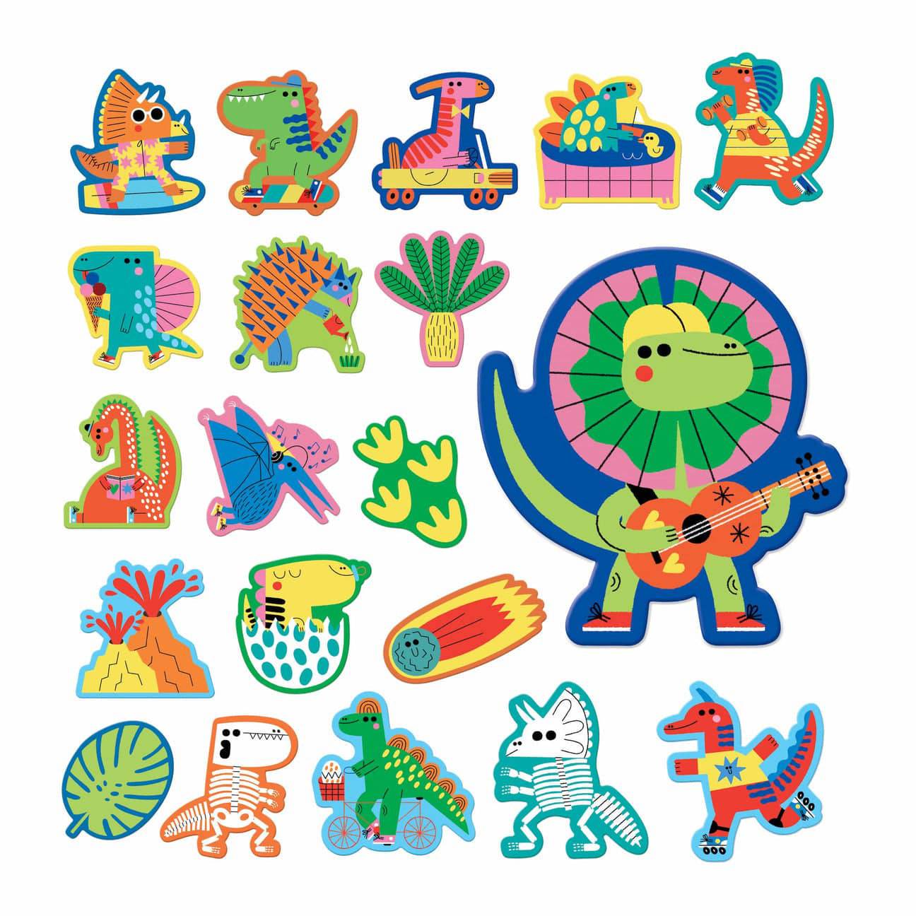 Rub-a-Dub Dinos Stickable Foam Bath Shapes - Twinkle Twinkle Little One