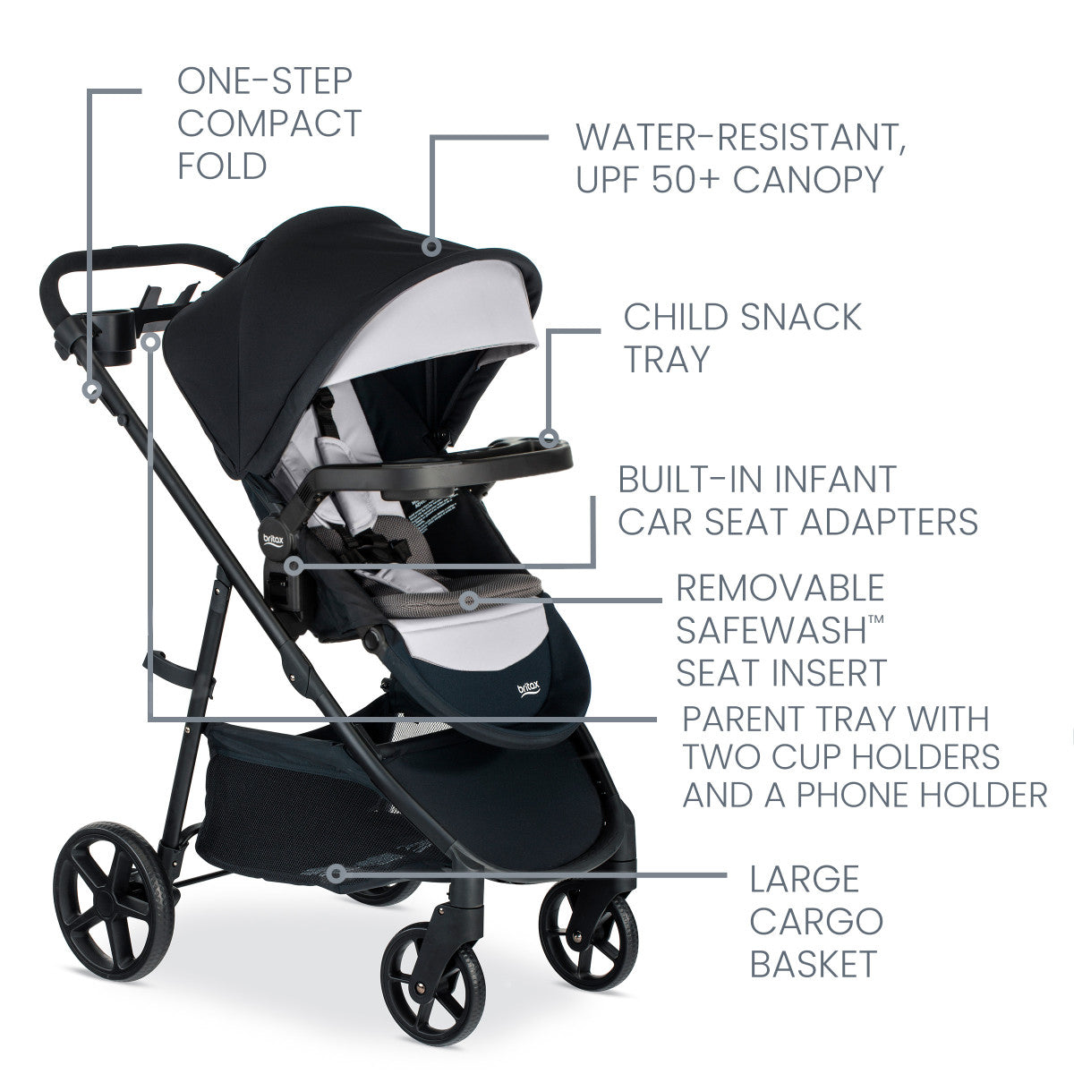 Britax Willow Brook S+ Travel System - Twinkle Twinkle Little One