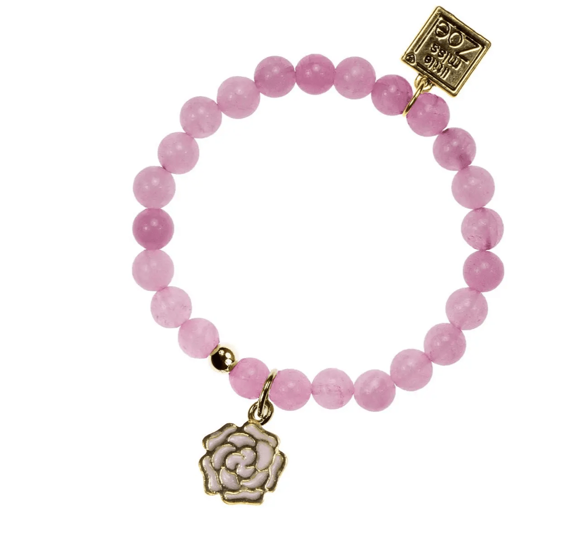 Rose Charm Gemstone Stretch Bracelet - Twinkle Twinkle Little One