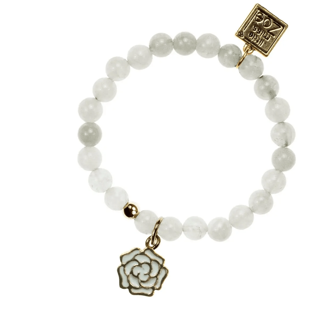 Rose Charm Gemstone Stretch Bracelet - Twinkle Twinkle Little One