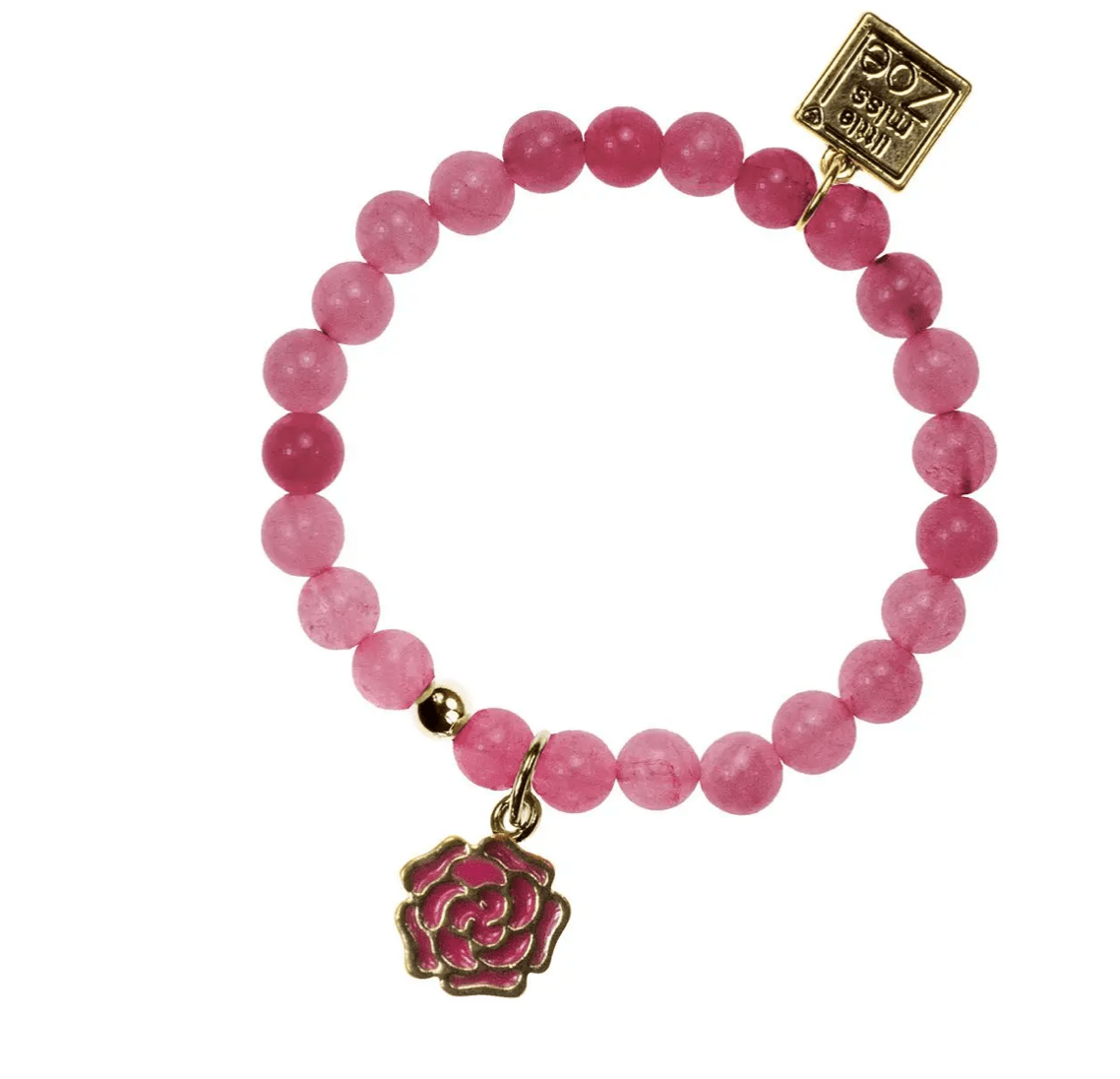 Rose Charm Gemstone Stretch Bracelet - Twinkle Twinkle Little One