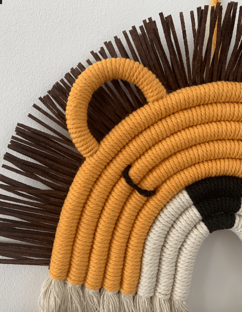 Lewis Lion Macramé Wall Decoration - Twinkle Twinkle Little One