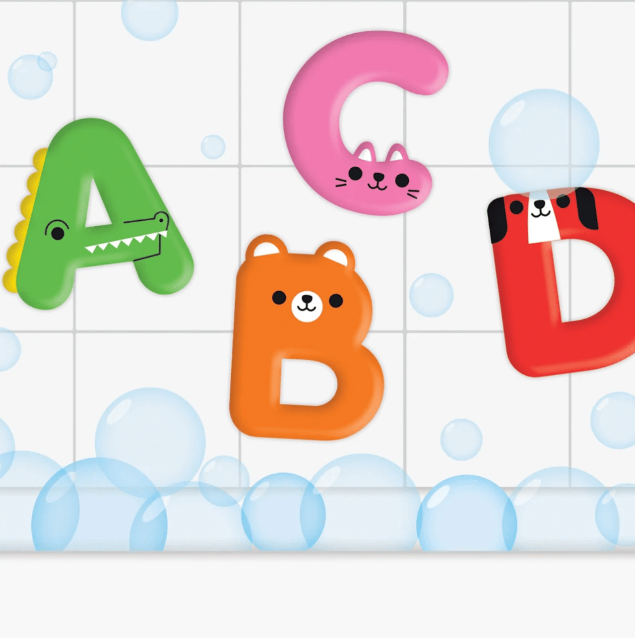 Animal ABC Stickable Foam Bath Shapes - Twinkle Twinkle Little One