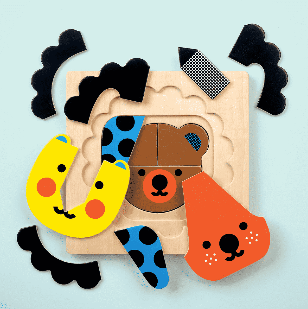 Animal Faces 4 Layer Wood Puzzle - Twinkle Twinkle Little One