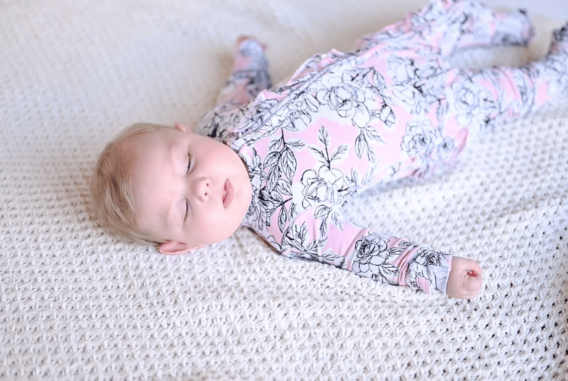 Allie Floral Ruffle Footie - Twinkle Twinkle Little One