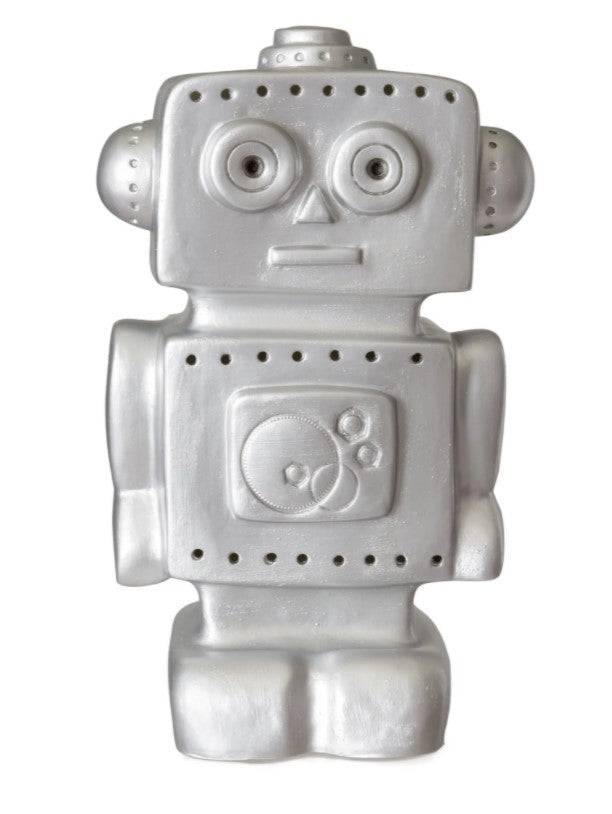 Silver Robot Lamp with Plug - Twinkle Twinkle Little One