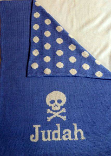 Skull Double Cotton Knit Blanket - Twinkle Twinkle Little One